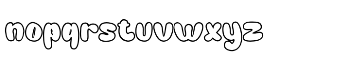 Round Bound Groovy Outline Font LOWERCASE