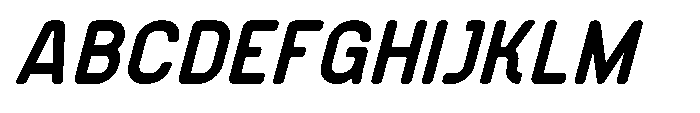 Rounded Konstructa Bold Italic Font UPPERCASE