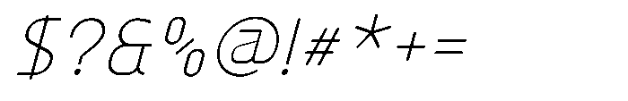 Rounded Konstructa Extra Light Italic Font OTHER CHARS