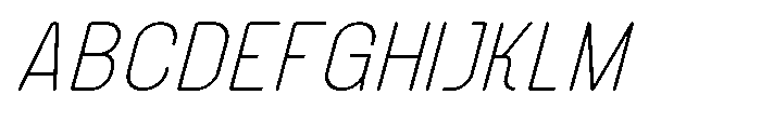 Rounded Konstructa Extra Light Italic Font UPPERCASE