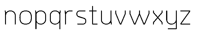 Rounded Konstructa Extra Light Font LOWERCASE
