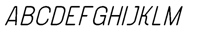 Rounded Konstructa Light Italic Font UPPERCASE