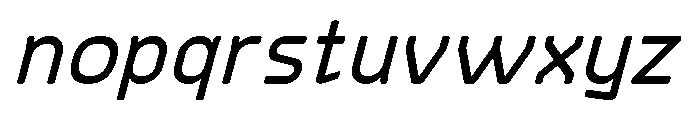 Rounded Konstructa Medium Italic Font LOWERCASE