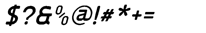 Rounded Konstructa Semi Bold Italic Font OTHER CHARS