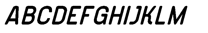 Rounded Konstructa Semi Bold Italic Font UPPERCASE