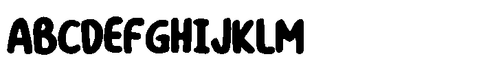 Roundish Comic Font UPPERCASE