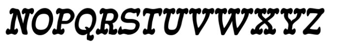 Roundup Bold Oblique Font UPPERCASE