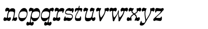 Roundup Oblique Font LOWERCASE