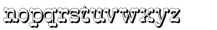 Roundup Shadow Font LOWERCASE