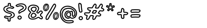Roundyo Outline Font OTHER CHARS