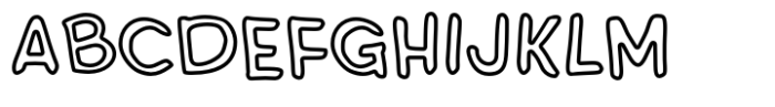 Roundyo Outline Font UPPERCASE