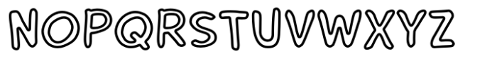 Roundyo Outline Font UPPERCASE