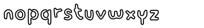 Roundyo Outline Font LOWERCASE
