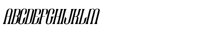 Rourque Hollowrail Italic Font UPPERCASE