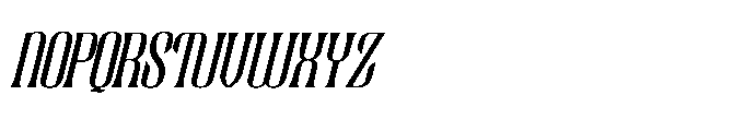Rourque Hollowrail Italic Font UPPERCASE