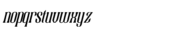 Rourque Hollowrail Italic Font LOWERCASE
