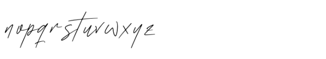 Routhanty Signatera Regular Font LOWERCASE