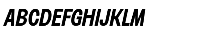 Routine Bold Condensed Italic Font UPPERCASE