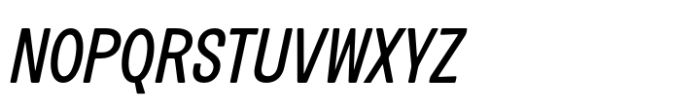 Routine Regular Condensed Italic Font UPPERCASE