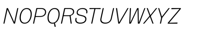 Routine Thin Extended Italic Font UPPERCASE