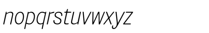 Routine Thin Italic Font LOWERCASE