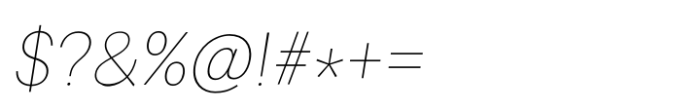Rovelle Uno Thin Italic Font OTHER CHARS