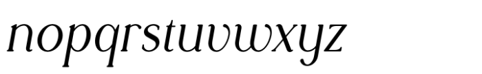 Rowan Narrow 6 Italic Font LOWERCASE