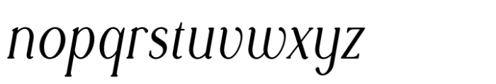 Rowan Narrower 6 Italic Font LOWERCASE