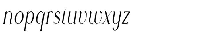 Rowan Narrowest 3 Italic Font LOWERCASE