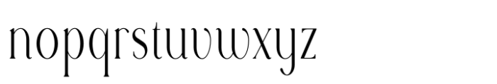 Rowan Narrowest 3 Styled Font LOWERCASE
