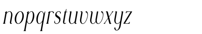 Rowan Narrowest 4 Italic Font LOWERCASE