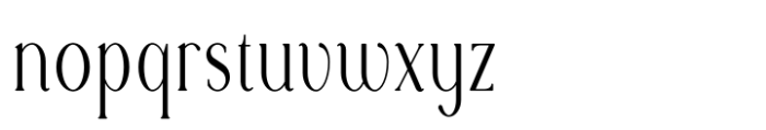 Rowan Narrowest 4 Styled Font LOWERCASE