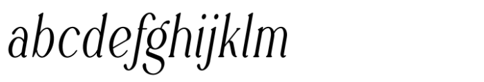 Rowan Narrowest 5 Italic Font LOWERCASE