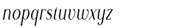 Rowan Narrowest 5 Italic Font LOWERCASE