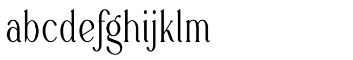 Rowan Narrowest 5 Styled Font LOWERCASE