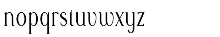 Rowan Narrowest 5 Styled Font LOWERCASE
