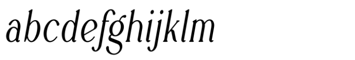 Rowan Narrowest 6 Italic Font LOWERCASE