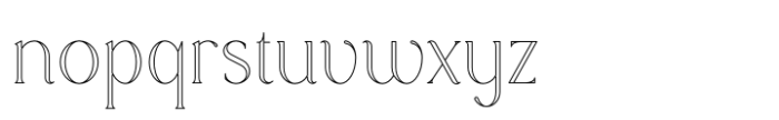 Rowan Outline 3 Font LOWERCASE