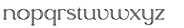 Rowan Outline 6 Font LOWERCASE