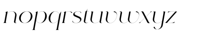 Rowan Wide 1 Italic Font LOWERCASE