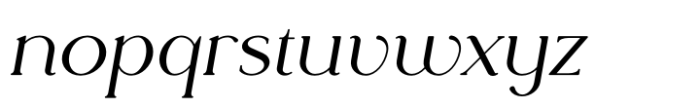 Rowan Wide 5 Italic Font LOWERCASE