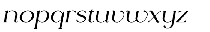 Rowan Wider 5 Italic Font LOWERCASE