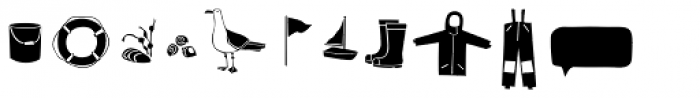 Rowboat Pictures Font UPPERCASE