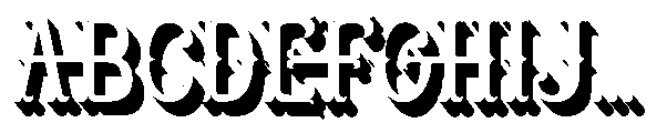 Rowina Extrude Font UPPERCASE