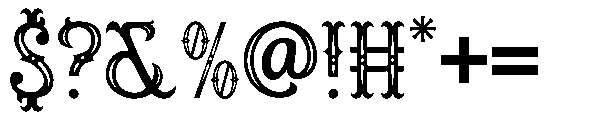 Rowina Inline Font OTHER CHARS