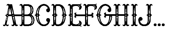 Rowina Inline Font UPPERCASE