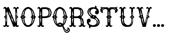 Rowina Inline Font LOWERCASE