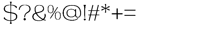 Roxite Extra Light Font OTHER CHARS