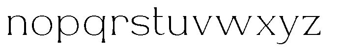 Roxite Extra Light Font LOWERCASE