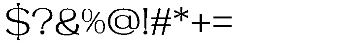 Roxite Light Font OTHER CHARS